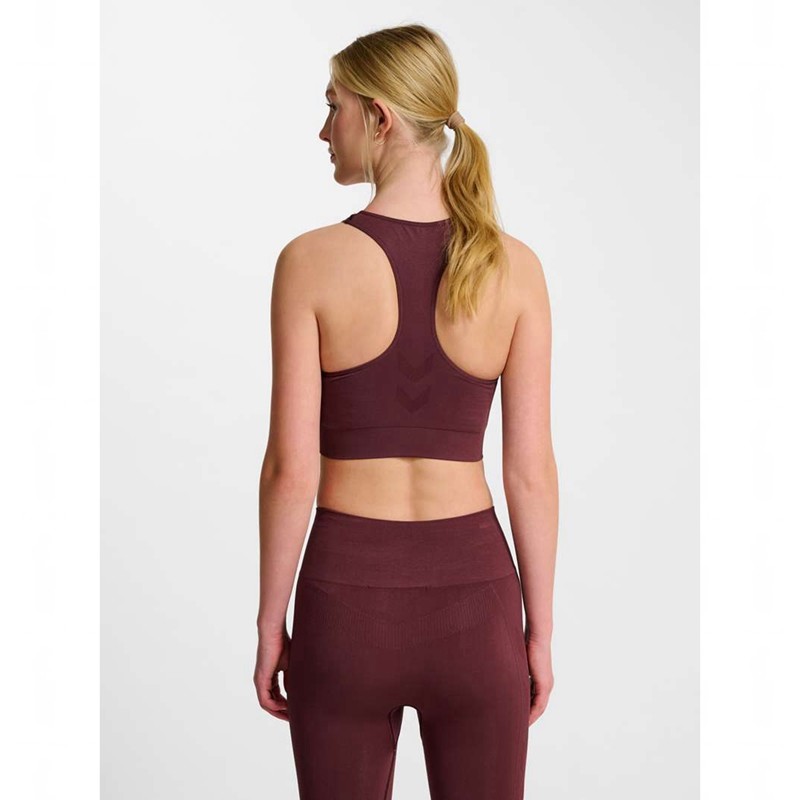 Hummel Tif Seamless Top Sport BH Dam Vinröda | 035284-692