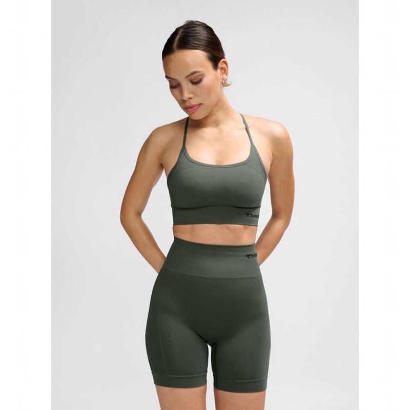 Hummel Tiffy Seamless Top Klänning Dam Gröna | 426669-970