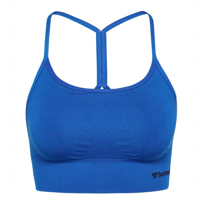 Hummel Tiffy Seamless Top Sport BH Dam Blå | 059180-793