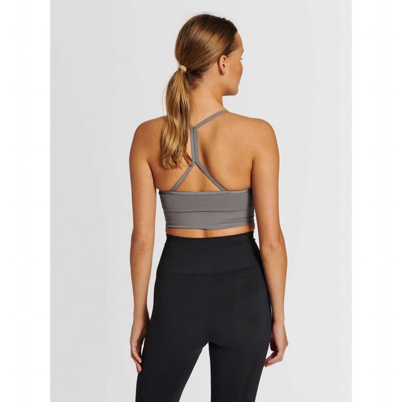 Hummel Tiffy Seamless Top Sport BH Dam Grå | 454561-716