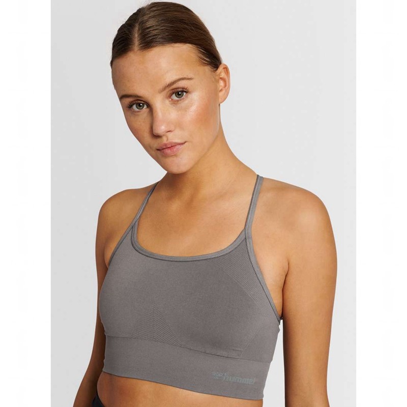 Hummel Tiffy Seamless Top Sport BH Dam Grå | 454561-716