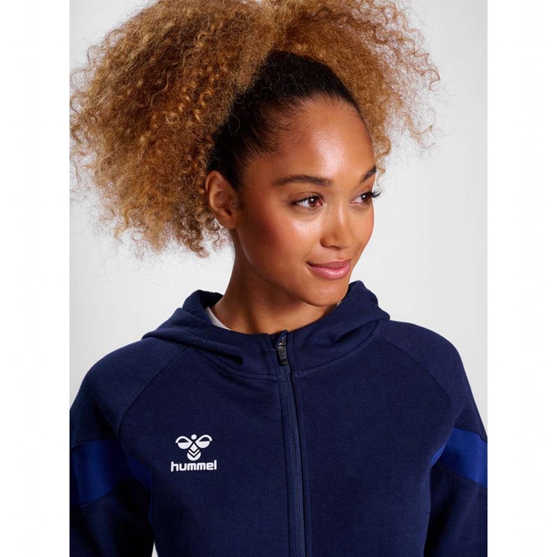 Hummel Travel Zip Hoodie Dam Marinblå | 380819-246