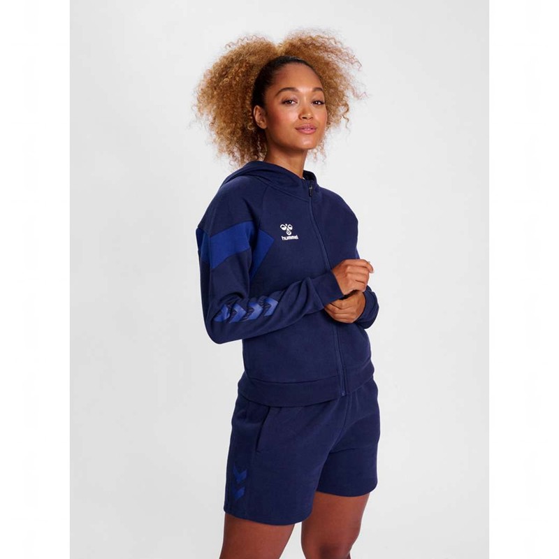 Hummel Travel Zip Hoodie Dam Marinblå | 380819-246