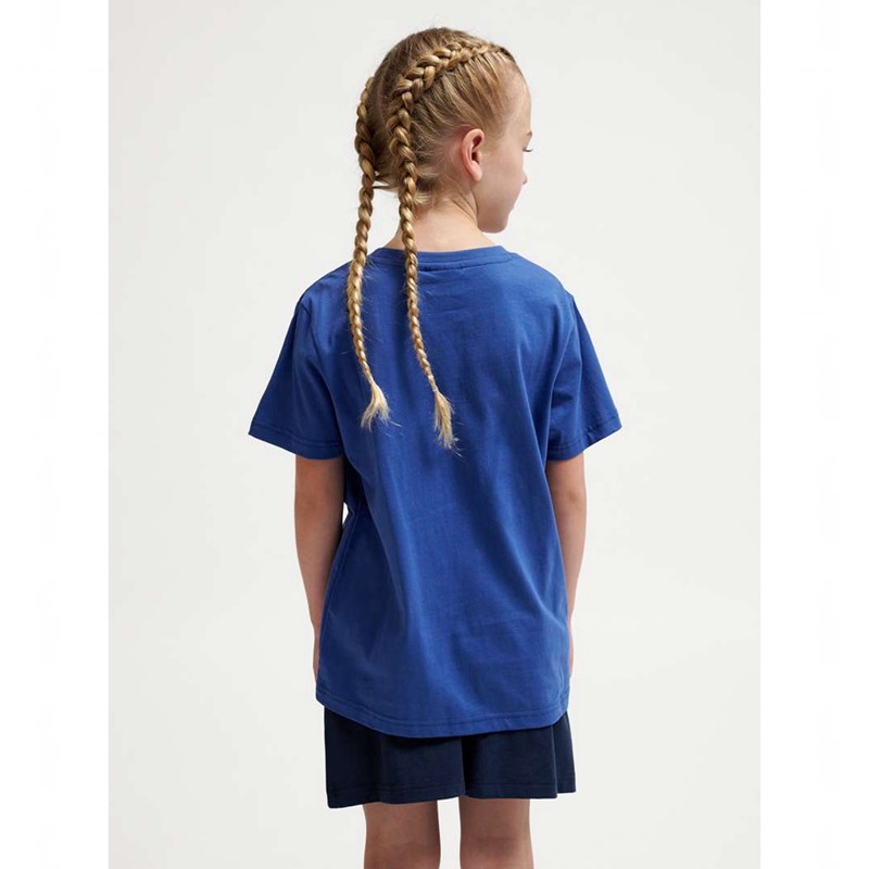 Hummel Trelle S/S T-shirt Barn Blå | 514145-852
