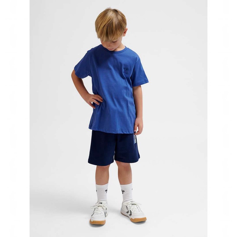 Hummel Trelle S/S T-shirt Barn Blå | 514145-852