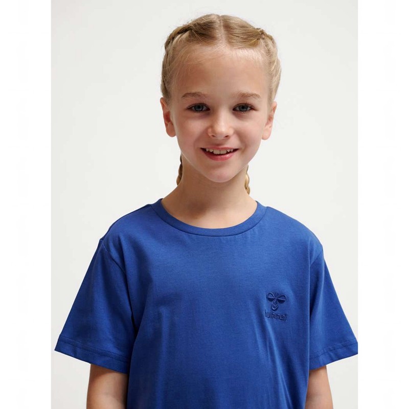 Hummel Trelle S/S T-shirt Barn Blå | 514145-852