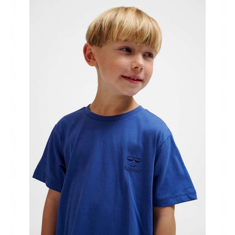 Hummel Trelle S/S T-shirt Barn Blå | 514145-852