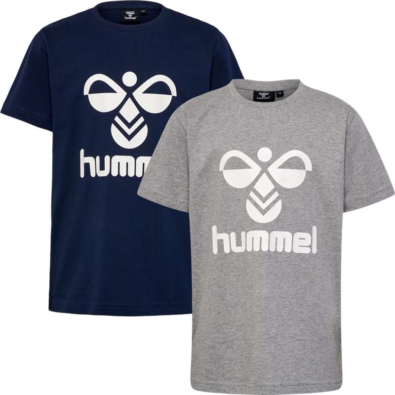 Hummel Tres S/S 2-pk T-shirt Barn Svarta | 718659-622