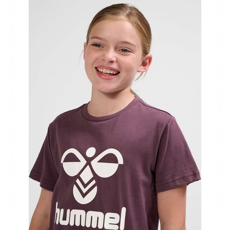 Hummel Tres S/S T-shirt Barn Fuchsia | 868783-028