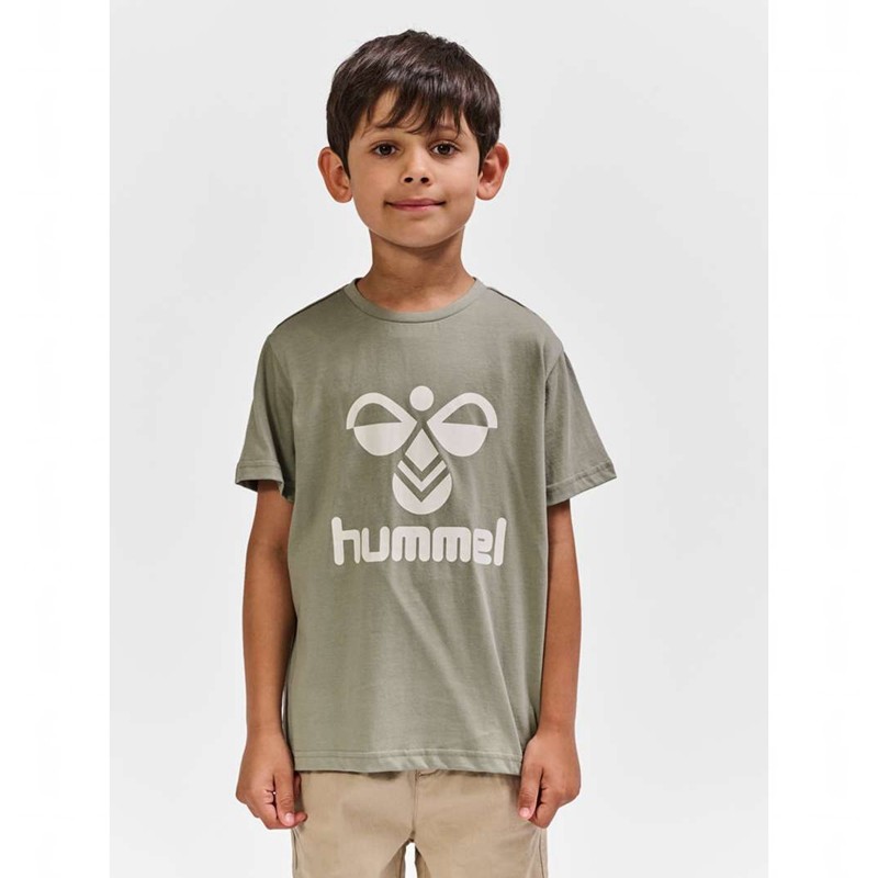 Hummel Tres S/S T-shirt Barn Grå | 800142-519