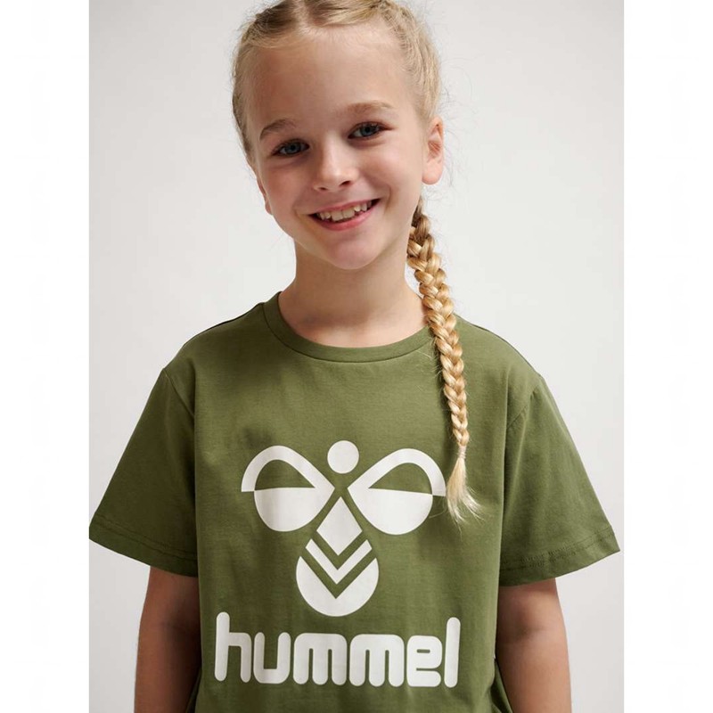 Hummel Tres S/S T-shirt Barn Olivgröna | 509120-422