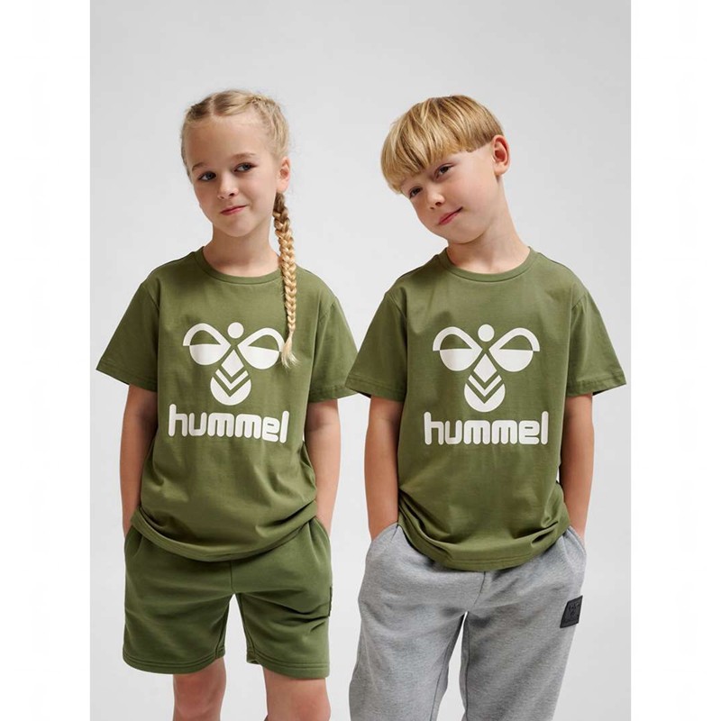 Hummel Tres S/S T-shirt Barn Olivgröna | 509120-422