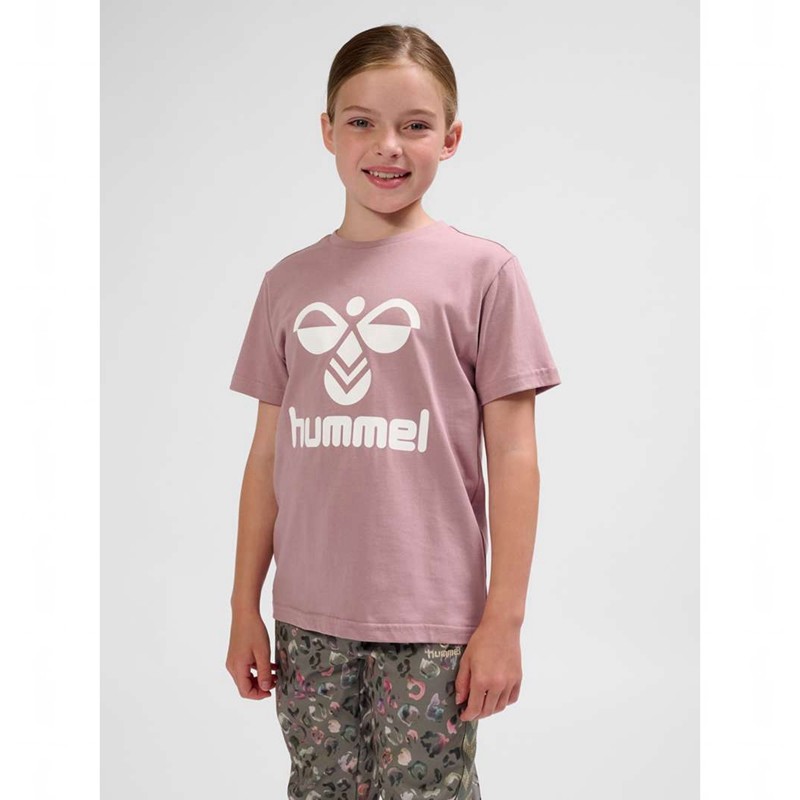 Hummel Tres S/S T-shirt Barn Rosa | 552477-916
