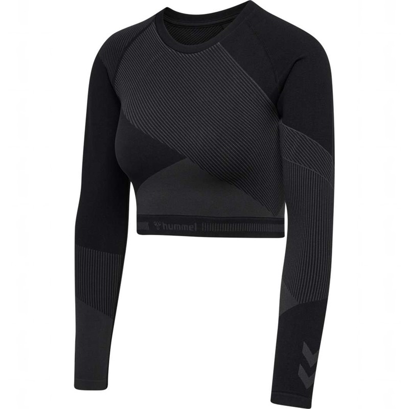 Hummel Unity Seamless Crop L/S T-shirt Dam Svarta | 590172-452