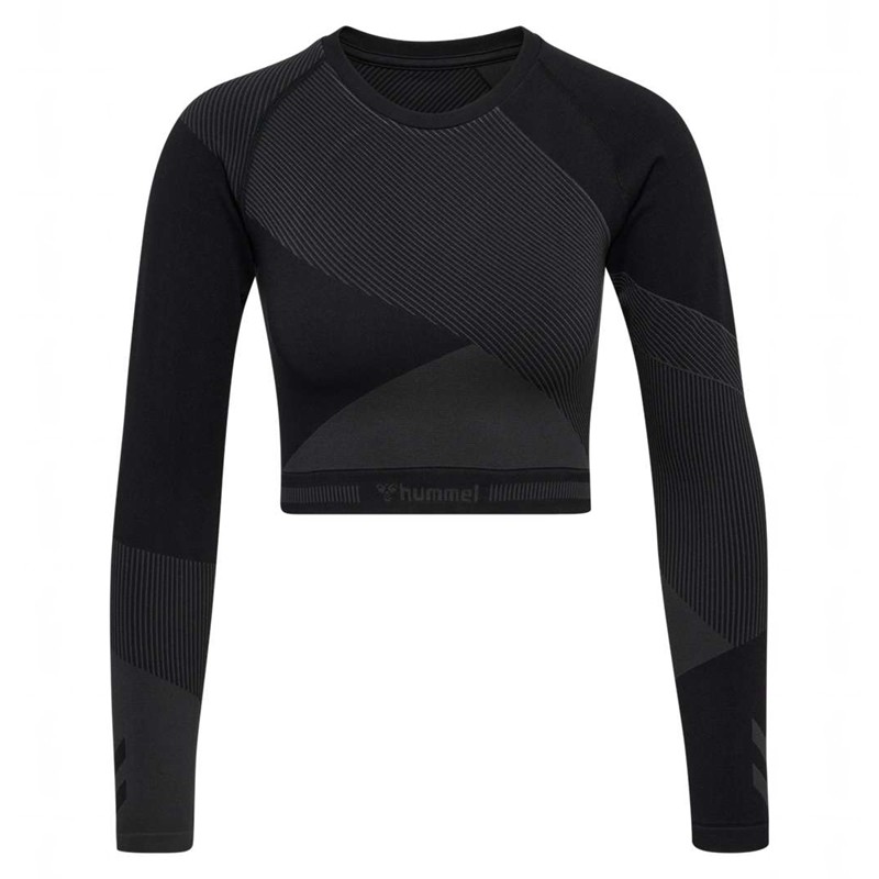 Hummel Unity Seamless Crop L/S T-shirt Dam Svarta | 590172-452
