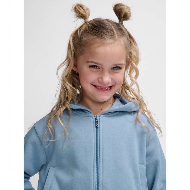 Hummel Zippi Zip Hoodie Barn Blå | 140898-052